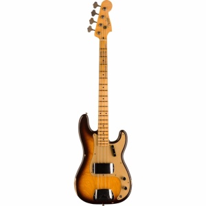 FENDER 1958 PRECISION BASS MN SUPER FADED AGED CHOCOLATE 3 COLOR SUNBURST (CUSTOM SHOP)